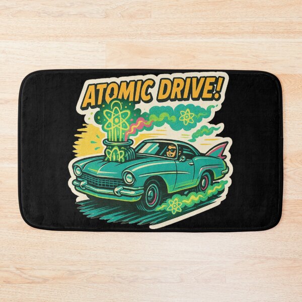 Item preview, Atompunk Car – Atomic Drive Retro Sticker designed and sold by JacobKAurumhead.