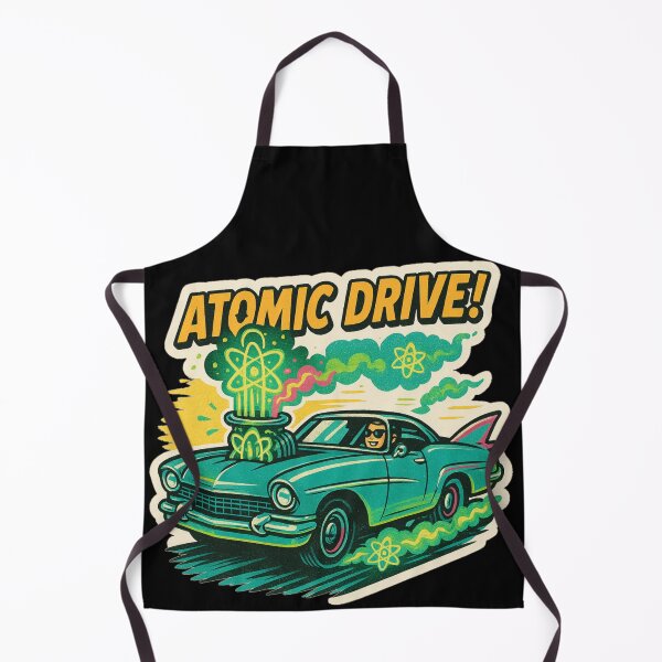 Item preview, Atompunk Car – Atomic Drive Retro Sticker designed and sold by JacobKAurumhead.