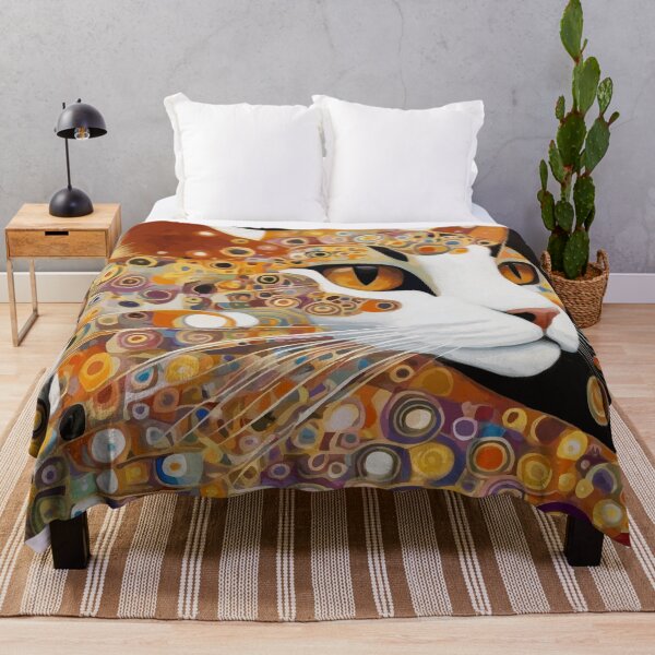 Item preview, Gustav Klimt Cat with Almond Eyes designed and sold by Vicky Brago-Mitchell®.