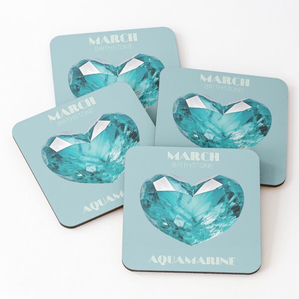 Item preview, March Birthstone - Aquamarine Heart Poster designed and sold by fatchairprint.