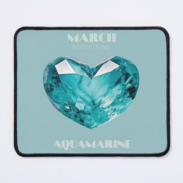 Item preview, March Birthstone - Aquamarine Heart Poster designed and sold by fatchairprint.