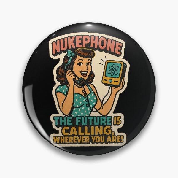 Item preview, Atompunk Retro Pin-Up Phone – Vintage Atomic Age Sticker designed and sold by JacobKAurumhead.