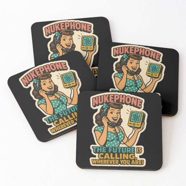 Item preview, Atompunk Retro Pin-Up Phone – Vintage Atomic Age Sticker designed and sold by JacobKAurumhead.