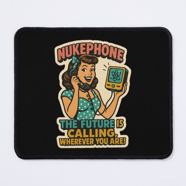 Item preview, Atompunk Retro Pin-Up Phone – Vintage Atomic Age Sticker designed and sold by JacobKAurumhead.