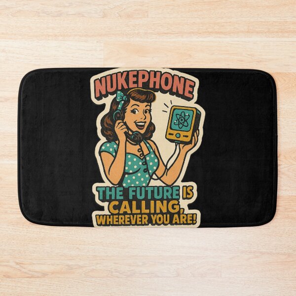Item preview, Atompunk Retro Pin-Up Phone – Vintage Atomic Age Sticker designed and sold by JacobKAurumhead.