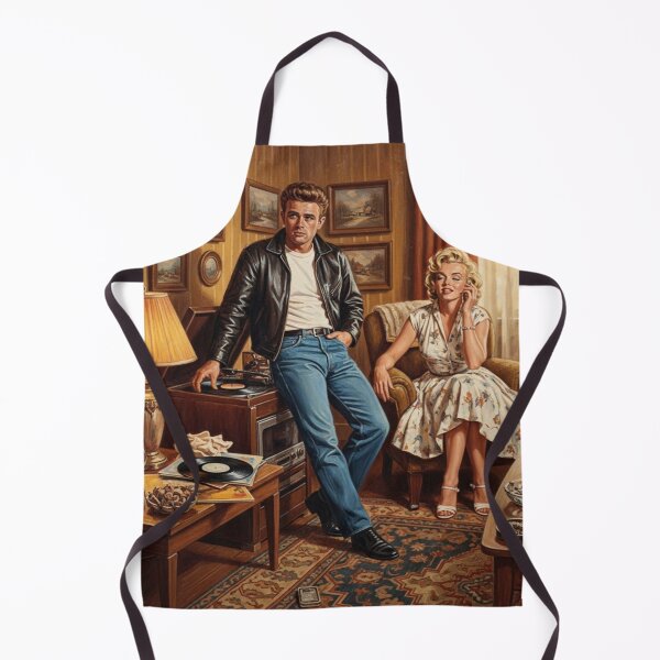 Item preview, James Dean & Marilyn Monroe - Retro Record Listening Art 3rd Edition designed and sold by Art's Diner.