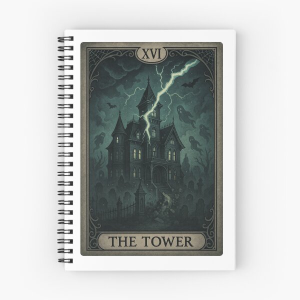 Item preview, The Tower – Haunted Gothic Tarot Card designed and sold by SONandMOONcreationsAU.