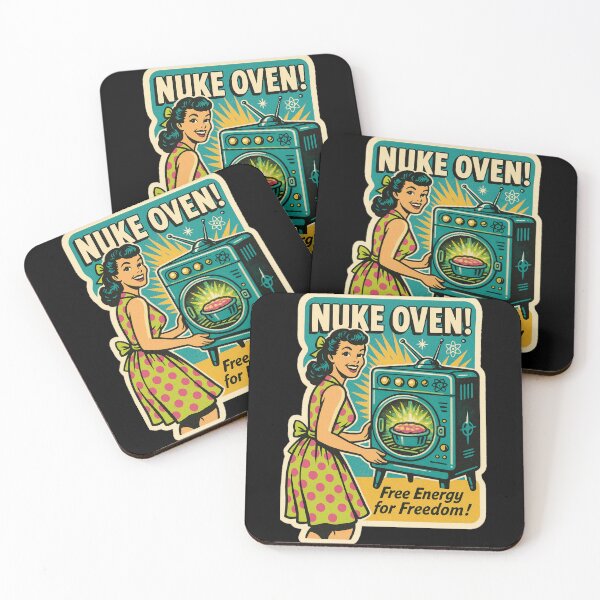Item preview, Atompunk Retro Kitchen – Nuke Oven Pin-Up Sticker designed and sold by JacobKAurumhead.