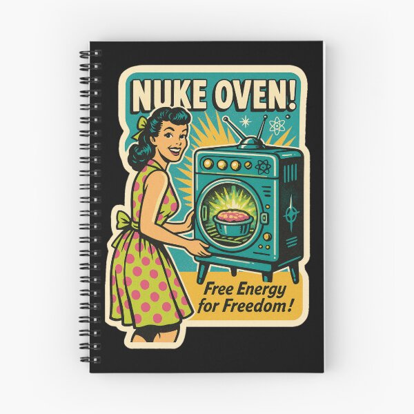 Item preview, Atompunk Retro Kitchen – Nuke Oven Pin-Up Sticker designed and sold by JacobKAurumhead.