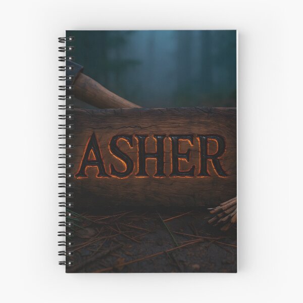 Item preview, Asher — Forest Ember Monogram designed and sold by VoidBloom Studio.