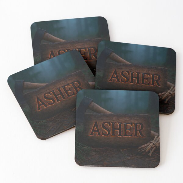 Item preview, Asher — Forest Ember Monogram designed and sold by VoidBloom Studio.
