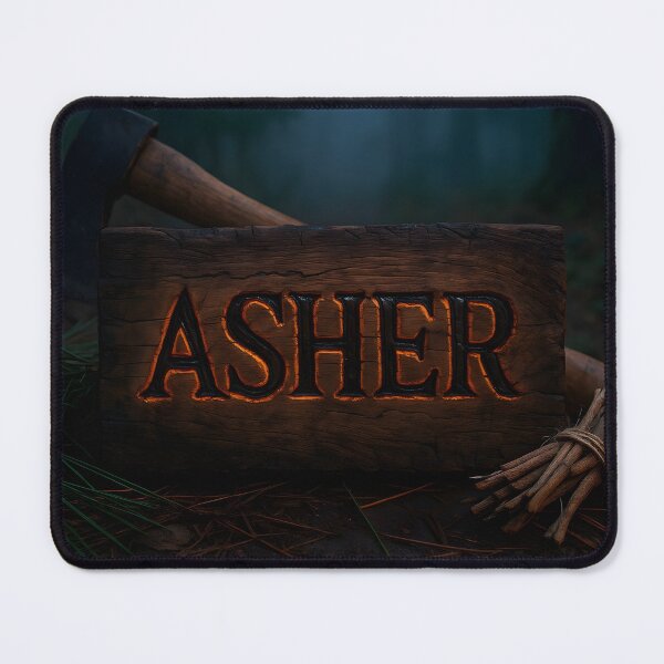 Item preview, Asher — Forest Ember Monogram designed and sold by VoidBloom Studio.