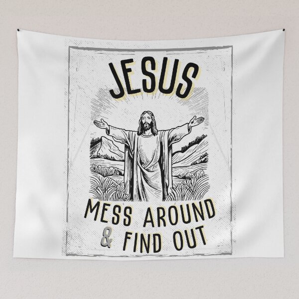 Item preview, Jesus: Mess Around and Find Out - in Yellow designed and sold by Holy Coast Threads (Formerly ChristianFlower).