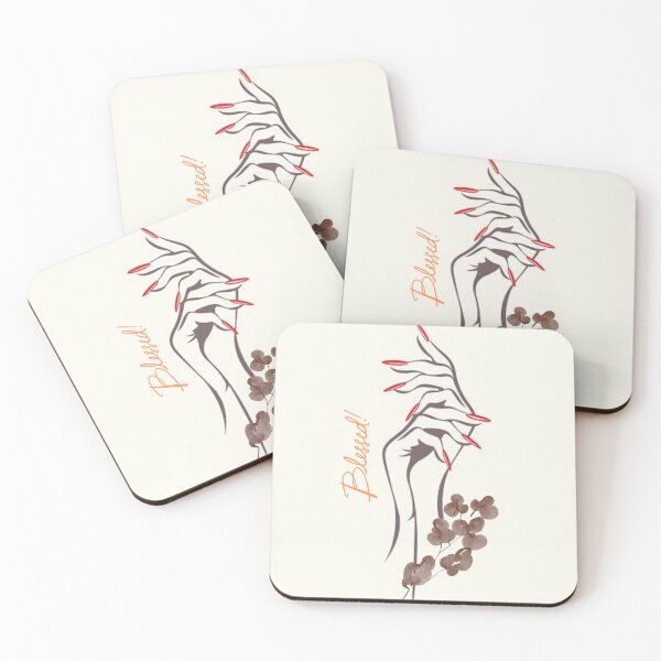 Item preview, Minimalist Hand Art with Red Nails designed and sold by PRIXXYGURL.