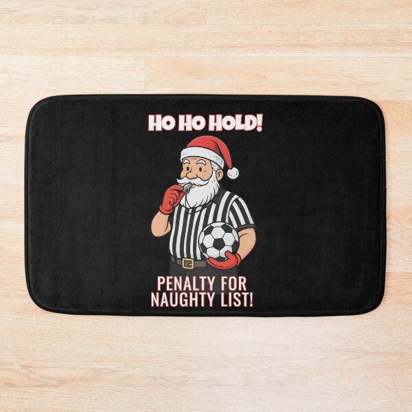 Item preview, Ho Ho Hold! Penalty for Naughty List! - Modern Santa Soccer Referee designed and sold by Artinkcreative.