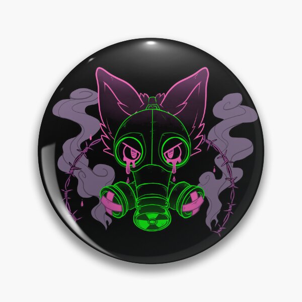 Item preview, Neon Gothic Punk Wolf Gasmask – Vector Art designed and sold by Tenzhinator.
