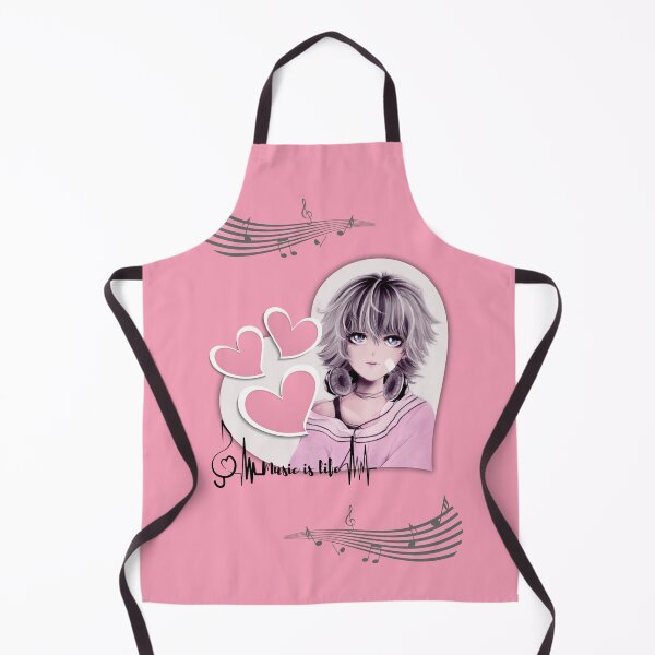 Item preview, Cute anime girl with headphones inside heart, music is life designed and sold by ArtimShop.