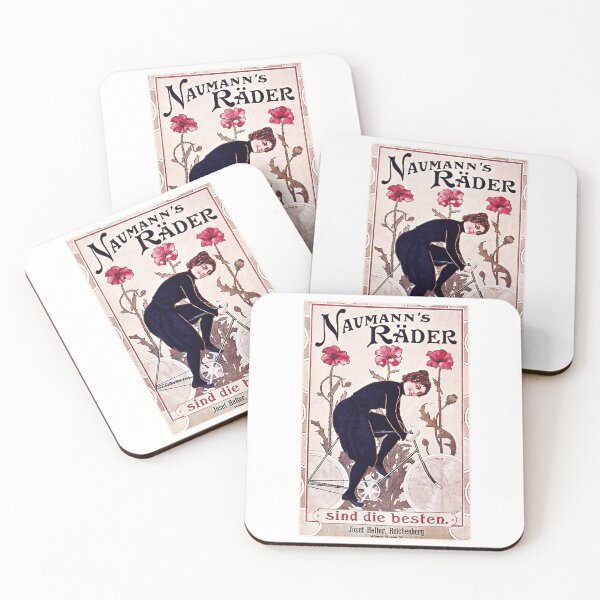 Item preview,  Vintage Naumann's Bicycles Art Nouveau Poster designed and sold by TeeARTHY.