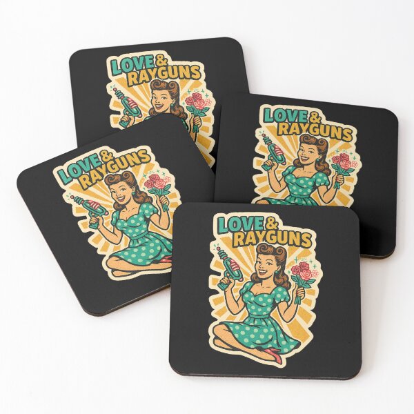 Item preview, Retro Pin-Up Girl with Raygun Sticker – Vintage Atomic Age Sci-Fi Comic Art, Funny Pinup Gift designed and sold by JacobKAurumhead.