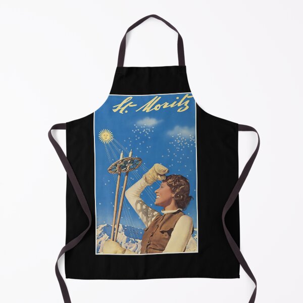 Item preview, Vintage St. Moritz Switzerland Travel Poster designed and sold by TeeARTHY.