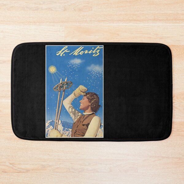 Item preview, Vintage St. Moritz Switzerland Travel Poster designed and sold by TeeARTHY.