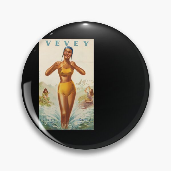 Item preview, Vintage Vevey Switzerland Travel Poster designed and sold by TeeARTHY.