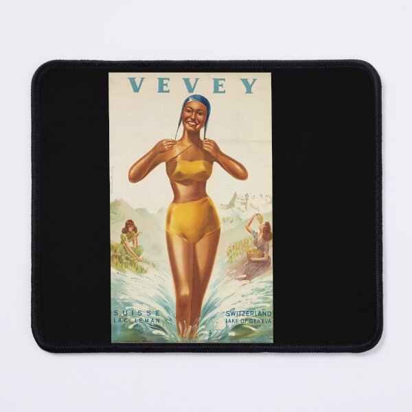 Item preview, Vintage Vevey Switzerland Travel Poster designed and sold by TeeARTHY.