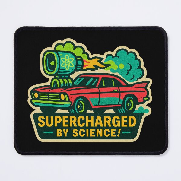 Item preview, Retro Muscle Car Atomic Engine Sticker – Vintage Hot Rod Sci-Fi Comic Art, Funny Car Gift designed and sold by JacobKAurumhead.