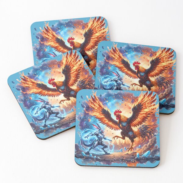 Item preview, Cybernetic Fury vs. Solar Fire | Mecha Rabbit vs. Inferno Rooster designed and sold by E-SarnEdge.