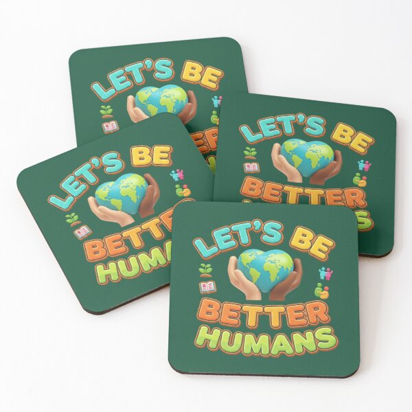 Item preview, Let’s Be Better Humans Earth Heart Hands Positive Design designed and sold by TrackinDaTrends.