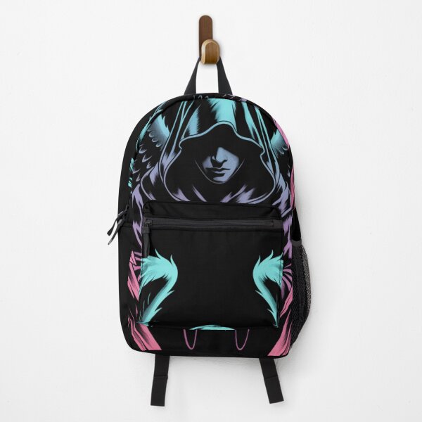 Item preview, Mystic Hooded Angel with Neon Wings Artwork designed and sold by WitchyWhisper.