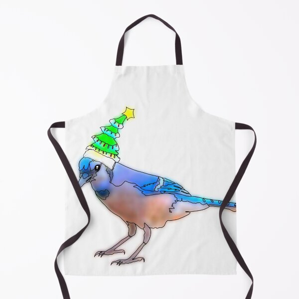 Item preview, Blue jay wearing festive tree Hat - animalzinhats designed and sold by Ashley’sAnimalz.