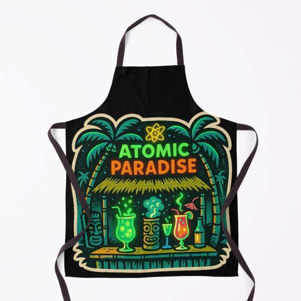 Item preview, Retro Tiki Bar Neon Sign Sticker – Vintage Atomic Paradise Cocktail Art, Funny Tropical Retro Gift designed and sold by JacobKAurumhead.