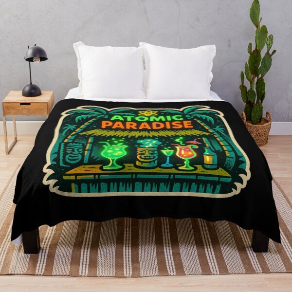 Item preview, Retro Tiki Bar Neon Sign Sticker – Vintage Atomic Paradise Cocktail Art, Funny Tropical Retro Gift designed and sold by JacobKAurumhead.