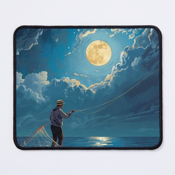 Item preview, Midnight Fisher under the Full Moon designed and sold by Mohamed Ramadan.
