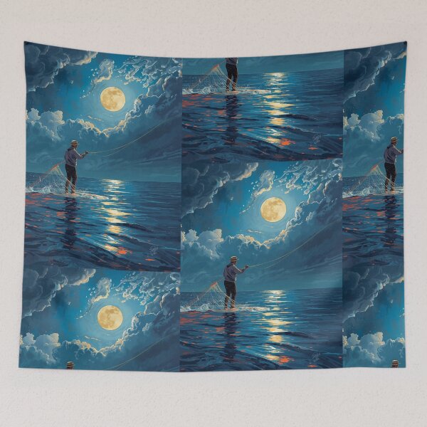 Item preview, Midnight Fisher under the Full Moon designed and sold by Mohamed  Ramadan.