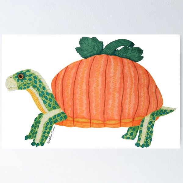 Item preview, Pumpkin Tortoise in marker designed and sold by WolfRaven Creations.