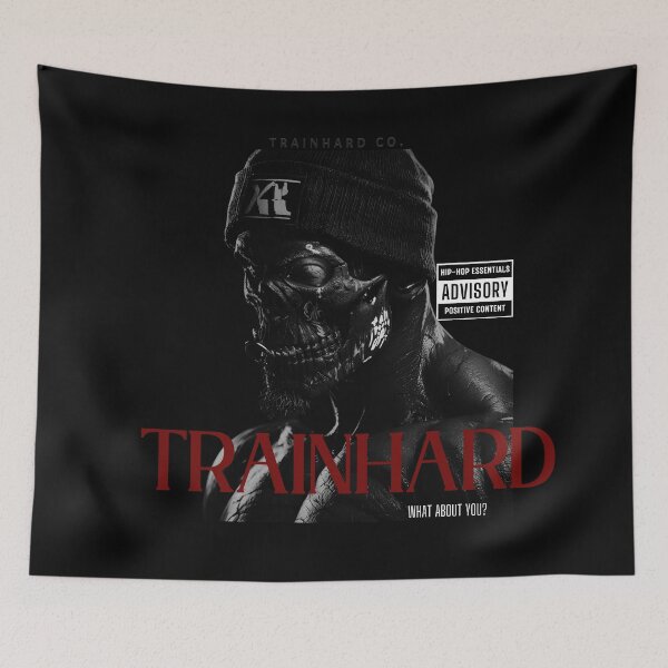 Item preview, TrainHard Co. – Hip-Hop Skull Gym Warrior Design designed and sold by TrainHardCo.