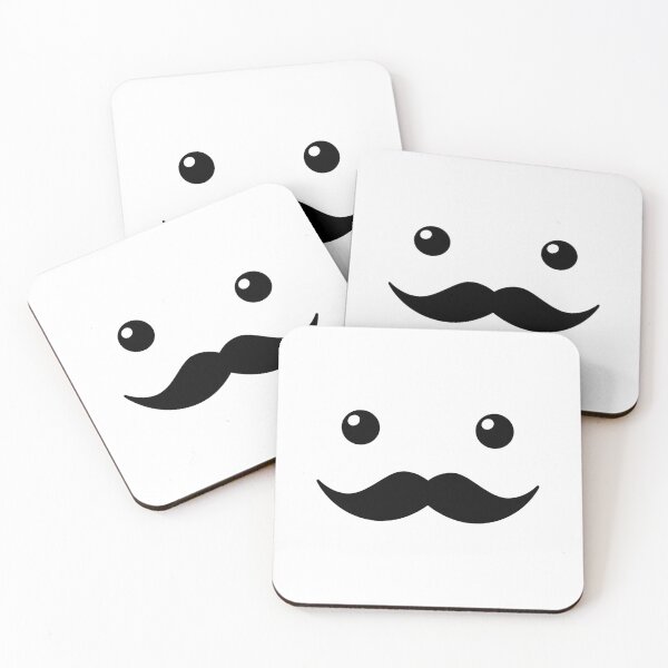 Item preview, Cute man face with sparkling eyes and mustache designed and sold by ArtimShop.