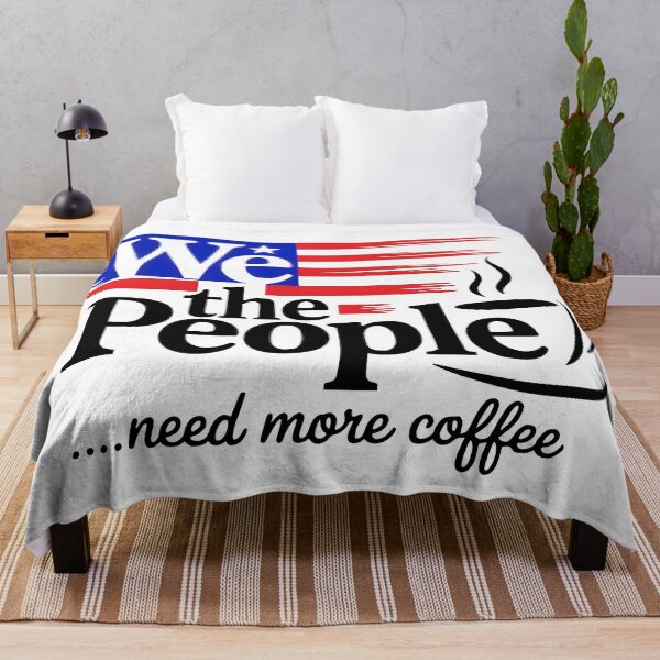 Item preview, We The People Need More Coffee - Funny Patriotic American Flag Design designed and sold by VueArts.