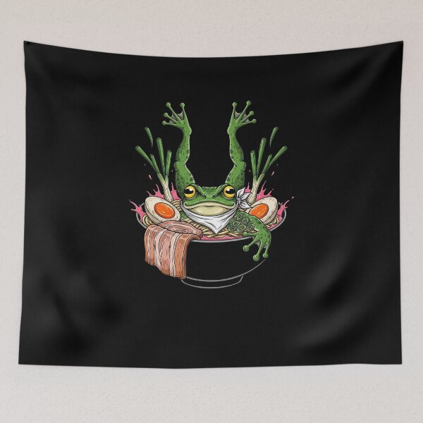 Item preview, Frog Ramen Funny Noodle Bowl designed and sold by elderberry.