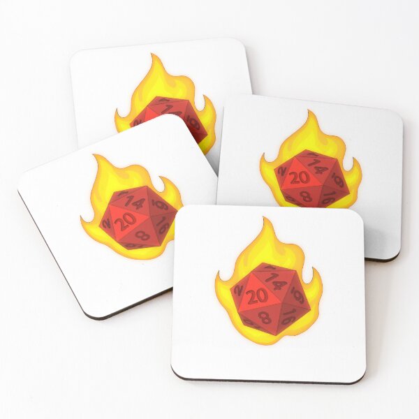 Item preview, D20 Fire Bolt designed and sold by Fantastical Fantasy Stickers.