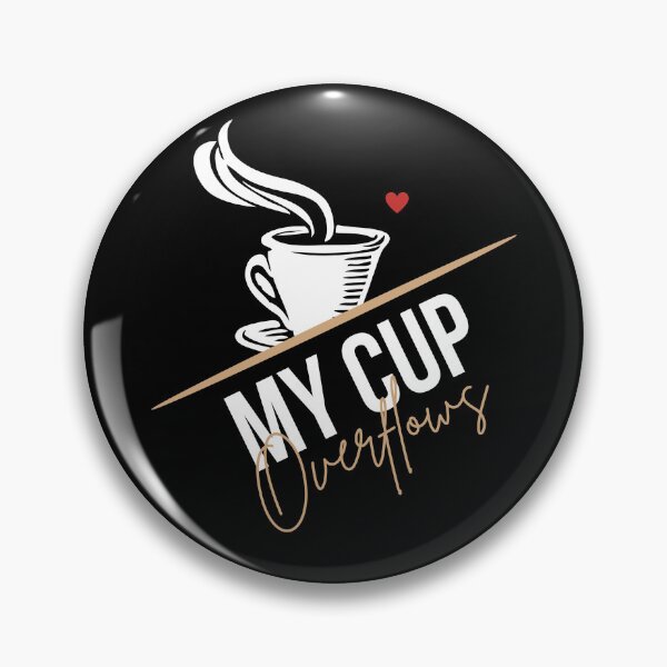 Item preview, My Cup Overflows | Christian Tea Cup Minimalist Design designed and sold by Inspired Co. Designs.