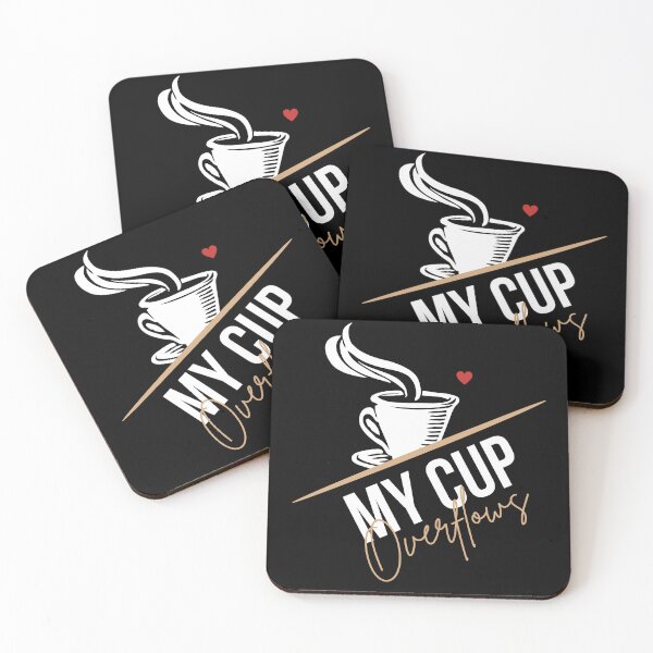 Item preview, My Cup Overflows | Christian Tea Cup Minimalist Design designed and sold by Inspired Co. Designs.