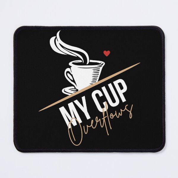 Item preview, My Cup Overflows | Christian Tea Cup Minimalist Design designed and sold by Inspired Co. Designs.