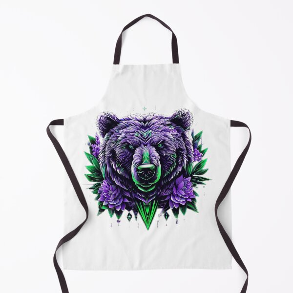 Item preview, Bear with Green Accents | Futuristic Geometric Animal Art designed and sold by Naturalite19.