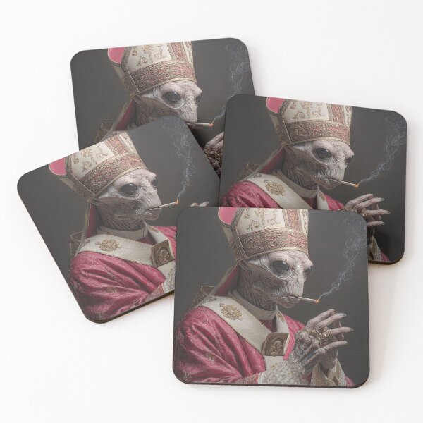 Item preview, Alien Pope Smoking a Cigarette designed and sold by Shannon Hilson.