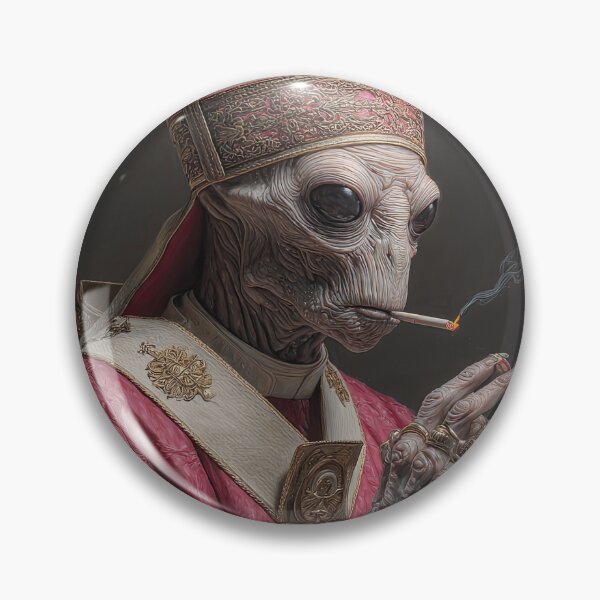 Item preview, Alien Pope Smoking a Cigarette designed and sold by Shannon Hilson.