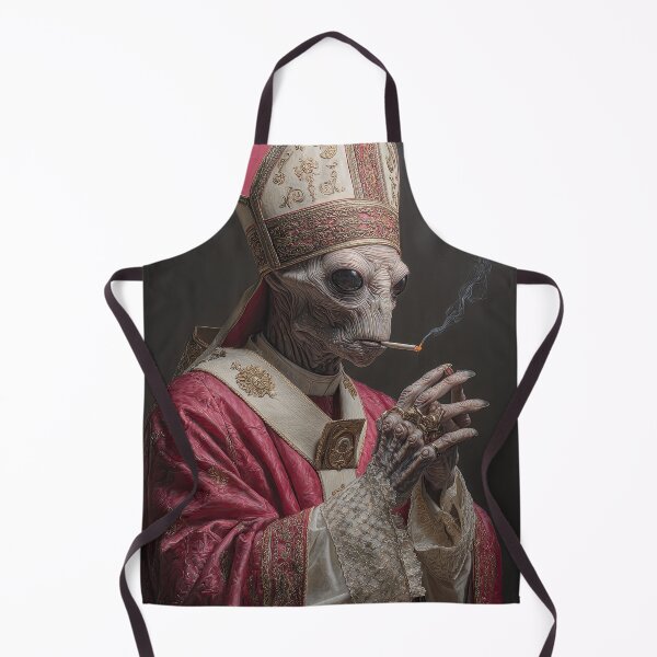 Item preview, Alien Pope Smoking a Cigarette designed and sold by Shannon Hilson.