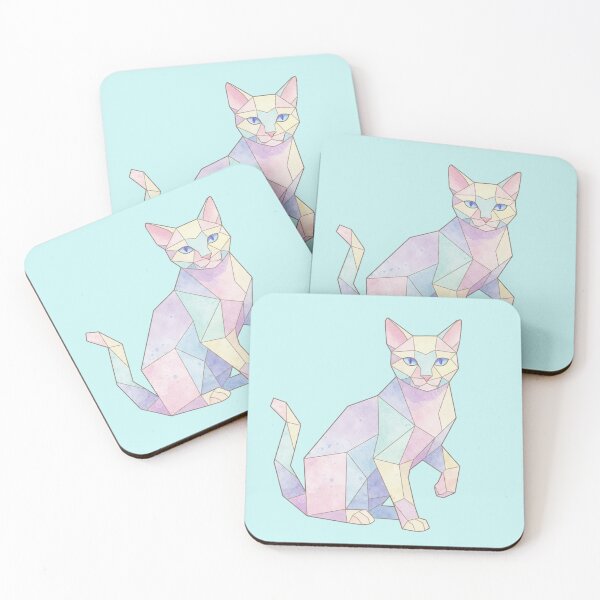 Item preview, Blue-eyed polygonal cat designed and sold by bsbd-action.